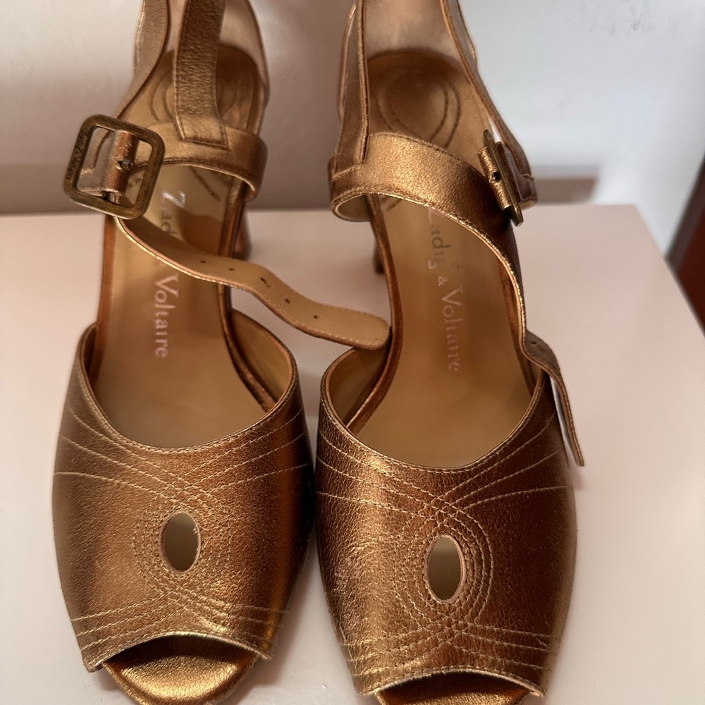 Zadig & Volitaire Bronze Heels